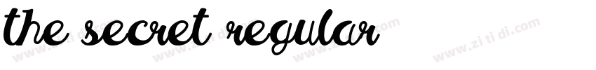 the secret regular字体转换
